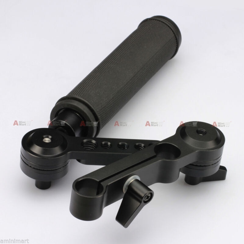 Rotating Lock Rosette Handheld Handle Grip Set fr 15mm Rod Support Mirrorless DSLR Camera Rig Follow Focus Selfie Bracket DIY FF