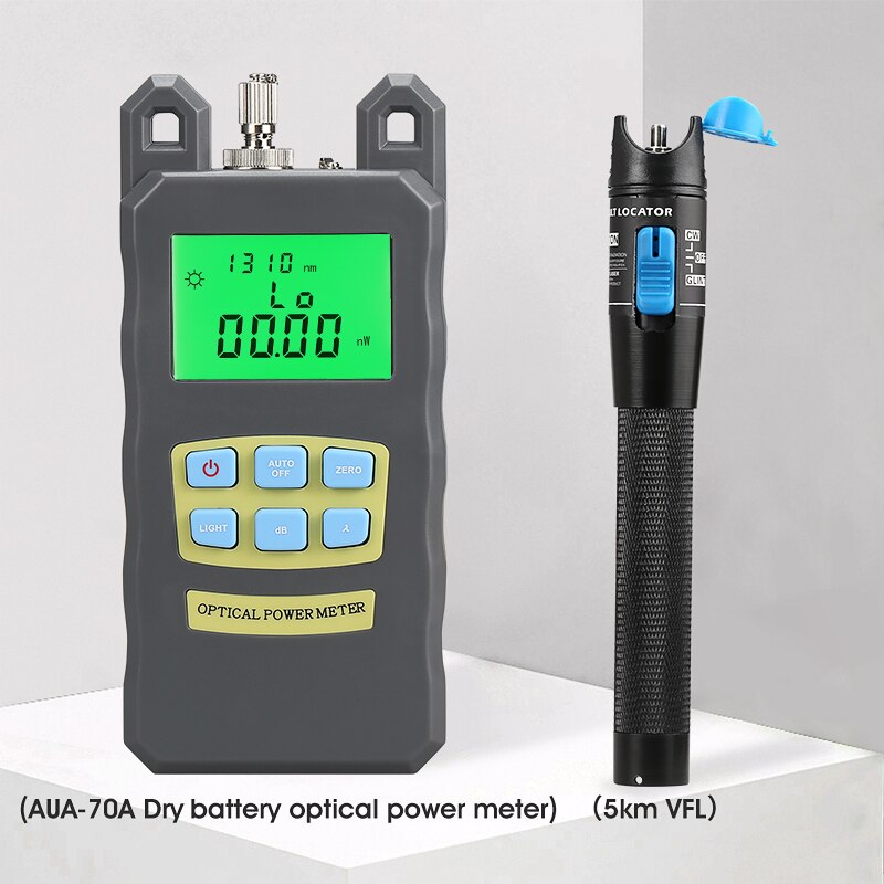 FTTH fiber optic tool kit FC-6S Fiber Cleaver Optical Power Meter 5km Visual Fault Locator with Stripping Pliers