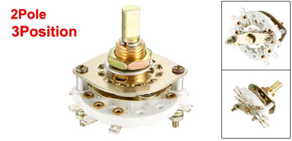 uxcell 1/4pcs Rotary Switch Selector 2 Pole 3/4/5/6/8/9/10/11 Position Selectable 1-2 Deck Band Channel Easily Turned