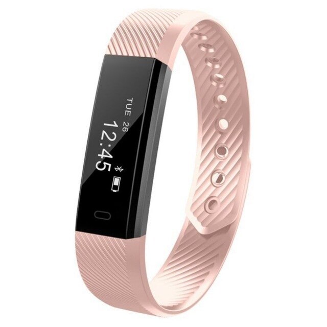 2022 Smart Bracelet Fitness Watch Smart Band Fitness Bracelet Alarm Clock Hembeer For Running Walk With Heart Rate: Roze