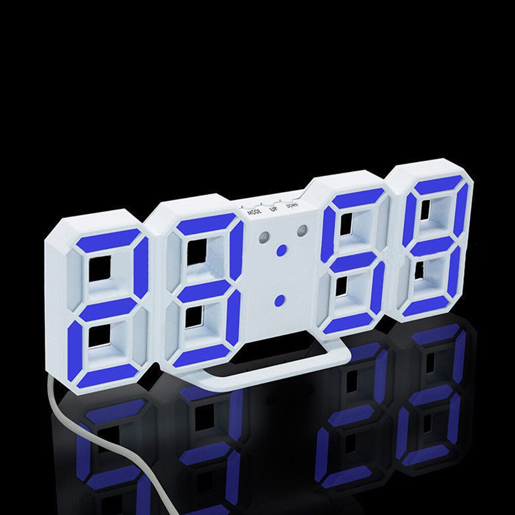 SDYDAY Digital Clock Wall Mount Three Dimensional Decoration Electronic Numerals Wall Clock Home Office