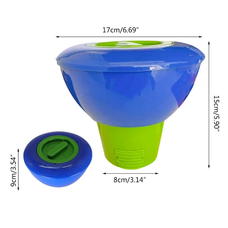 Tablette flottante de 8 pouces pour produits chimiques, distributeur de chlore et de brome, dispositif de dosage automatique pour piscine, outil H055