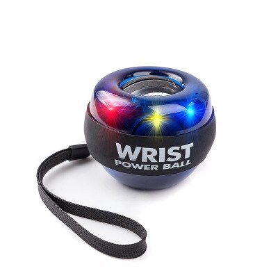 Fitness Gyroscope with LED Light Wrist Ball Gym Super Powerball Hand Ball Self-Starting Muscle Relax Wrist Trainer: Blue lantern