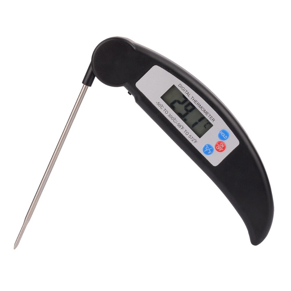 Madlavning bbq stick digital foldesonde grill termometer køkken elektronisk sonde ovn termometer bbq værktøj 4 farver