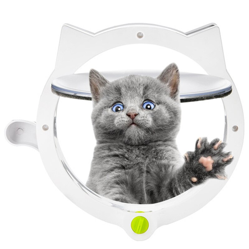 Kat Deur Voor Huisdieren-4-Way Locking Kat Deur-Voor Interieur En Exterieur Deuren, wandmontage Of Kattenbak Deuren