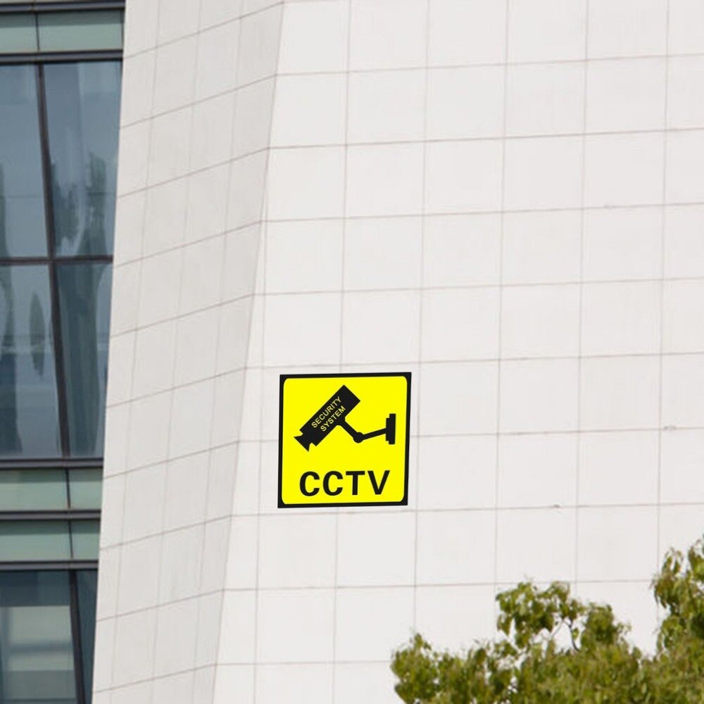 1pc cctv valvonta turvallisuus 24 tunnin näyttö kamera varoitustarrat kyltti varoitus seinä tarra vedenpitävä tarra