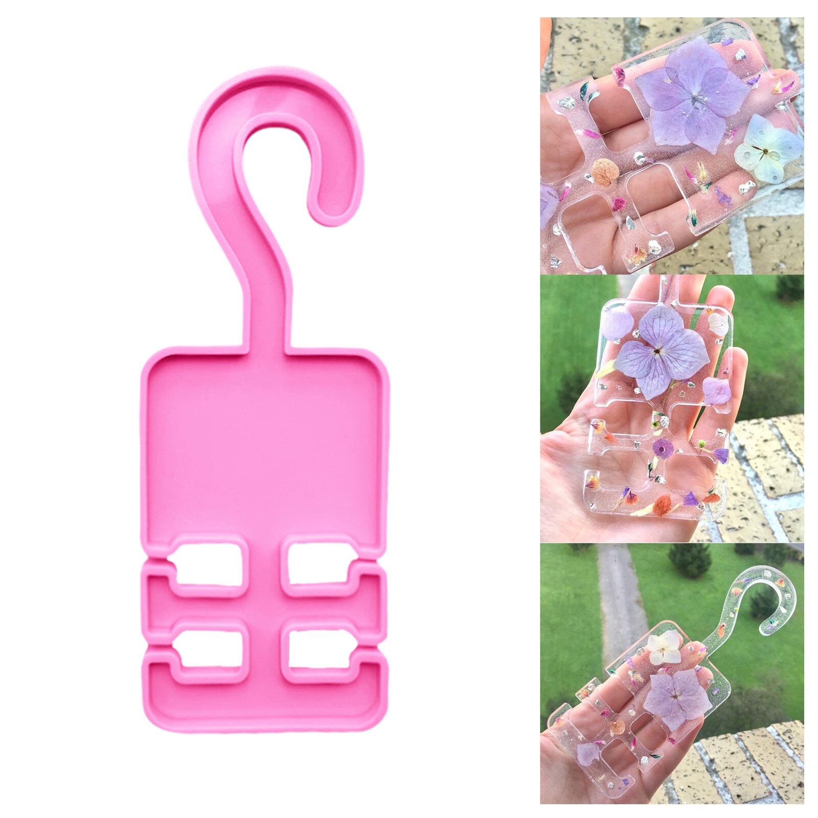 DIY Epoxy Mold Storage Hook Silicone Mold Flower Mask Hanger Mold Mask Hanger Mold DIY Glue Mold Storage Hook Silicone Mold