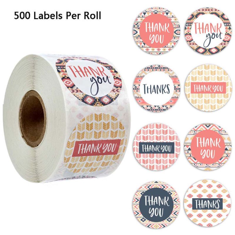 500 stuks/rol 8 kleuren stickers bruiloft verpakking handgemaakte envelop zegel label scrapbooking briefpapier sticker: 88