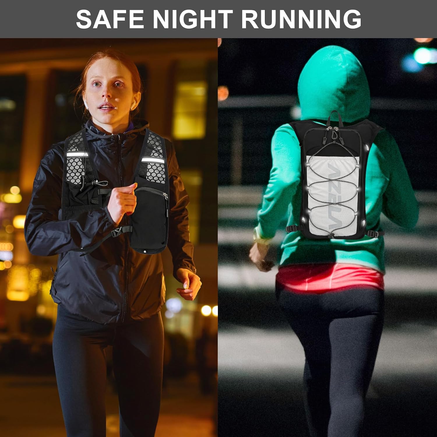 Laufweste für Damen und Herren, leichter Trinkrucksack mit 2L Wasserblase, hydro-Tagesrucksack zum Wandern, Trailrunning, Skifahren