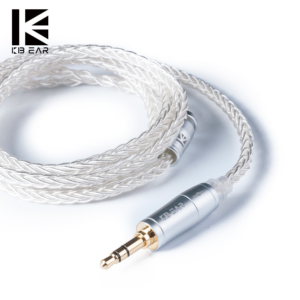 Ak Kbear 8 Core Verbeterde Verzilverd Kabel 3.5/2.5/4.4 Mm Oortelefoon Kabel Met Mmcx/2Pin voor AS16 As12 Zsn Pro Trn X6 V90 Zsx F1