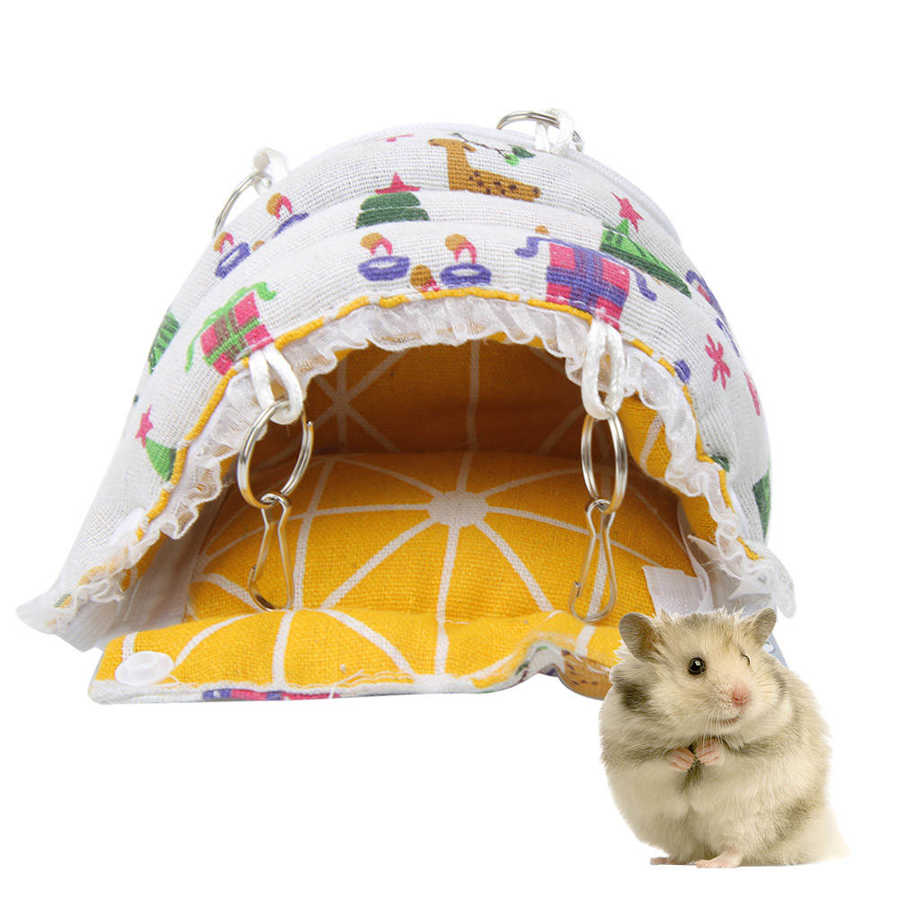 Små djur hamster bur hängmatta marsvin sovbädd grotta söt: Mini trumpet
