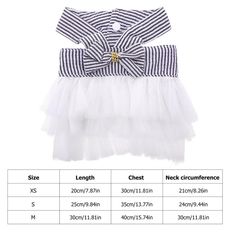 1Pc Schattige Huisdier Puppy Kitten Strik Jurken Comfortabele Huisdier Dagelijkse Kleding