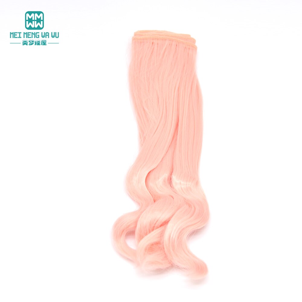 1 Stück 20 cm * 100 cm natürliche schwere Locken Perücken/Haar für 1/3 1/4 1/6 BJD/SD Puppenzubehör: Silber