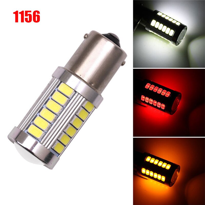 2 st ledde cob ljusa låg förbrukning canbus lång livslängd bil glödlampa 1156 backup back ljus 33- smd 5630 5730 12v ba15s p21w#266421