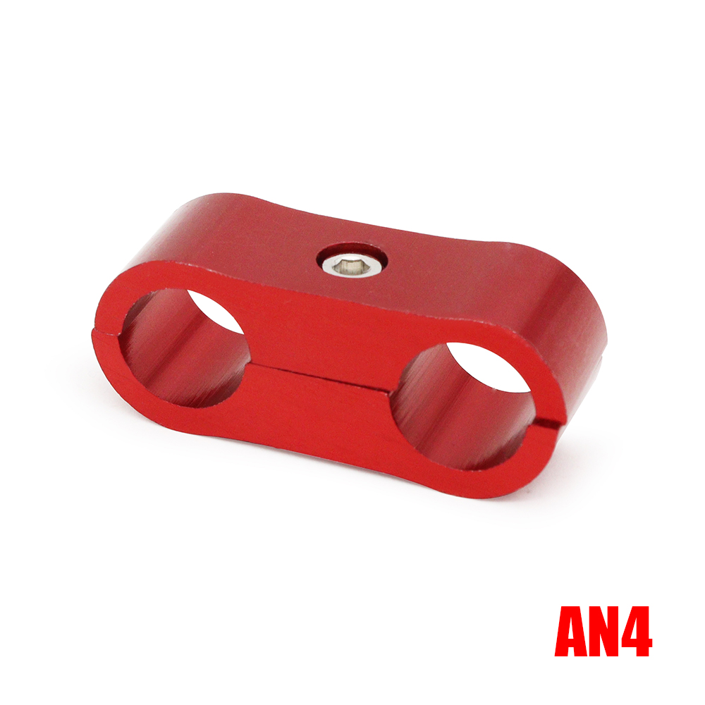 AN4 AN6 AN8 AN10 AN12 abrazadera de línea de manguera de goma trenzada, separador de línea anodizado de aluminio, Kit de abrazadera divisora, negro/rojo/azul: Verde militar