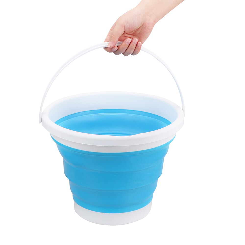 Car Wash Bucket for Tourism Outdoor Fishing Camping Portable Save Space Round Bathroom Kitchen Bucket Foldable Bucket
