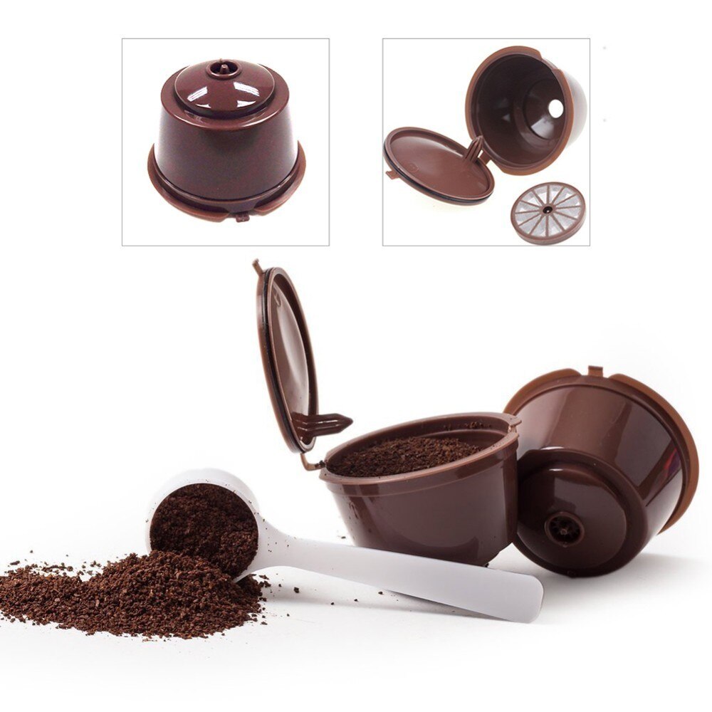 8 Colors Refillable Dolce Gusto Reusable Capsules Coffee Capsules Refill Coffee Fliter Compatible Nescafe Dolce Gusto Capsules: 4 in 1