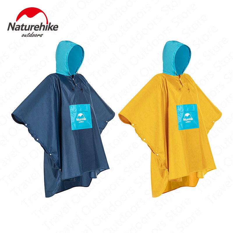 Naturehike-chubasquero ultraligero para senderismo, Poncho de escalada a prueba de lluvia con mochila, cubierta de lluvia portátil multifunción