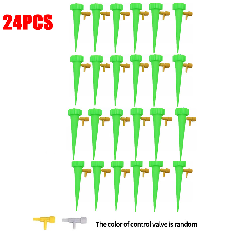 Automatisches Tropfbewässerungssystem, selbstbewässernd, verstellbar, für Blumen, Pflanzen, Gewächshaus, Garten, automatisches Wassertropfergerät: Lila