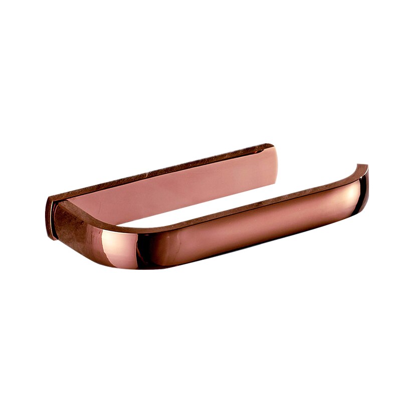 Rose gold Solid Brass Toilet Paper Holder Luxury Simple Polished Wall Mounted Tissue Box Roll Holder Bathroom Accessories
