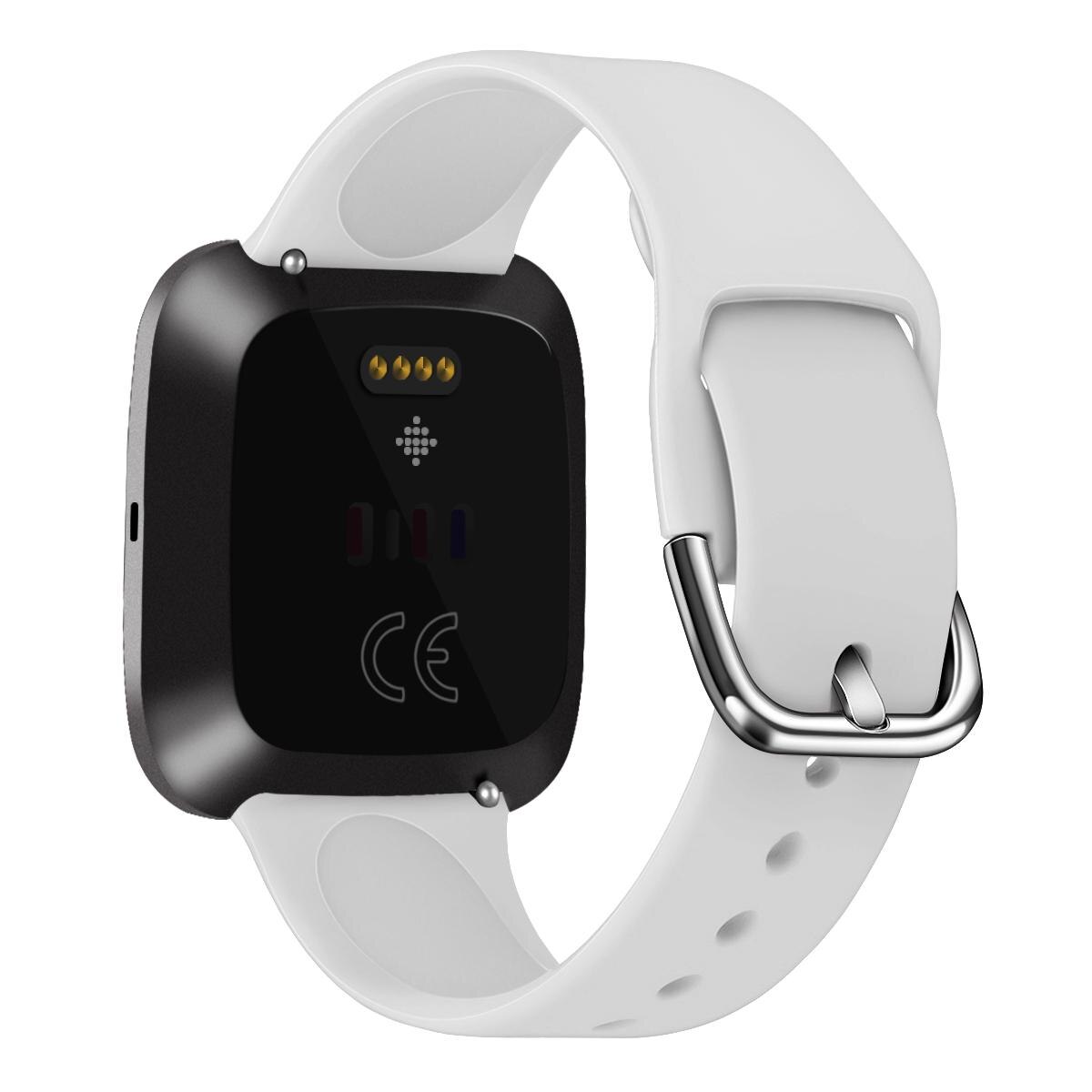Silikon Armband Für Fitbit Versa 2 Band Smart Uhr Wirst Armband Ersatz Gummi Armband Für Fitbit Hohe Band: 01 white