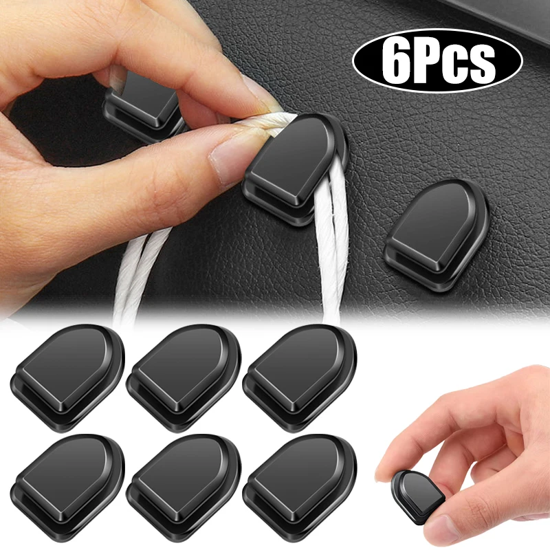 Nowe haczyki samochodowe Organizer do przechowywania kluczy USB do słuchawek 1/2/6szt Samoprzylepny wieszak ścienny Automatyczne klipsy mocujące
