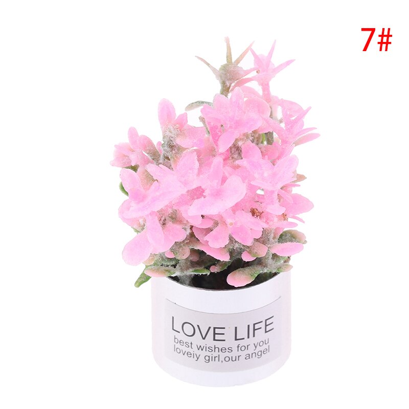 1Pc 1:12 Dollhouse Mini Iron Potted Plant Pot Lavender Plant Home Garden Decor Dollhouse Collection Kids' Toys: G