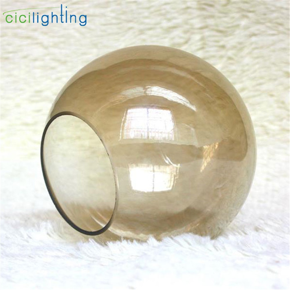 Udskiftning glas lampeskærm, tilbehør globus glasdæksel  d15cm d13cm grå lampeskærm til magisk bønnekrone