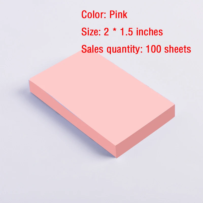100 Sheets Sticky Notes 1.5x2 Inches Posted Self Sticky Notes Pad Its Planner Memo Stickies Student Office Writing Stationery: Yellow
