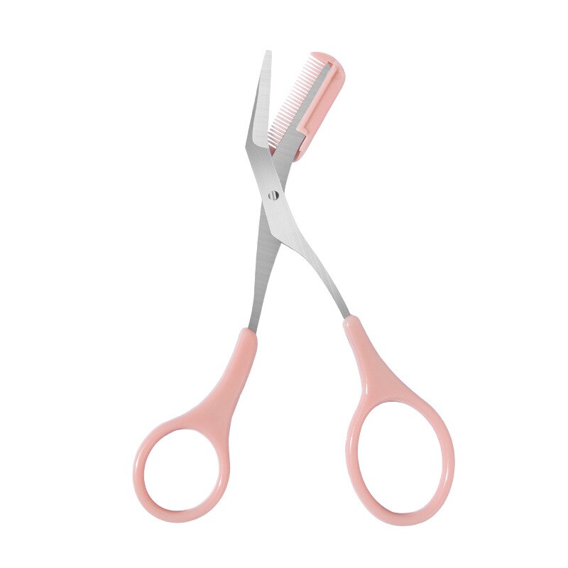Recortador de cejas de acero inoxidable, peine, tijeras de pelo, Clips, maquinilla de afeitar, accesorios de maquillaje, 1 pieza: 01