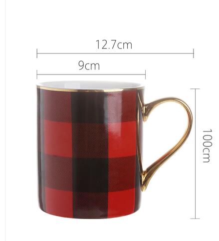 Scottish style couple mug large capacity mug ceramic mug teacup coffee cup milk flower tea cup tazas CL102105: B