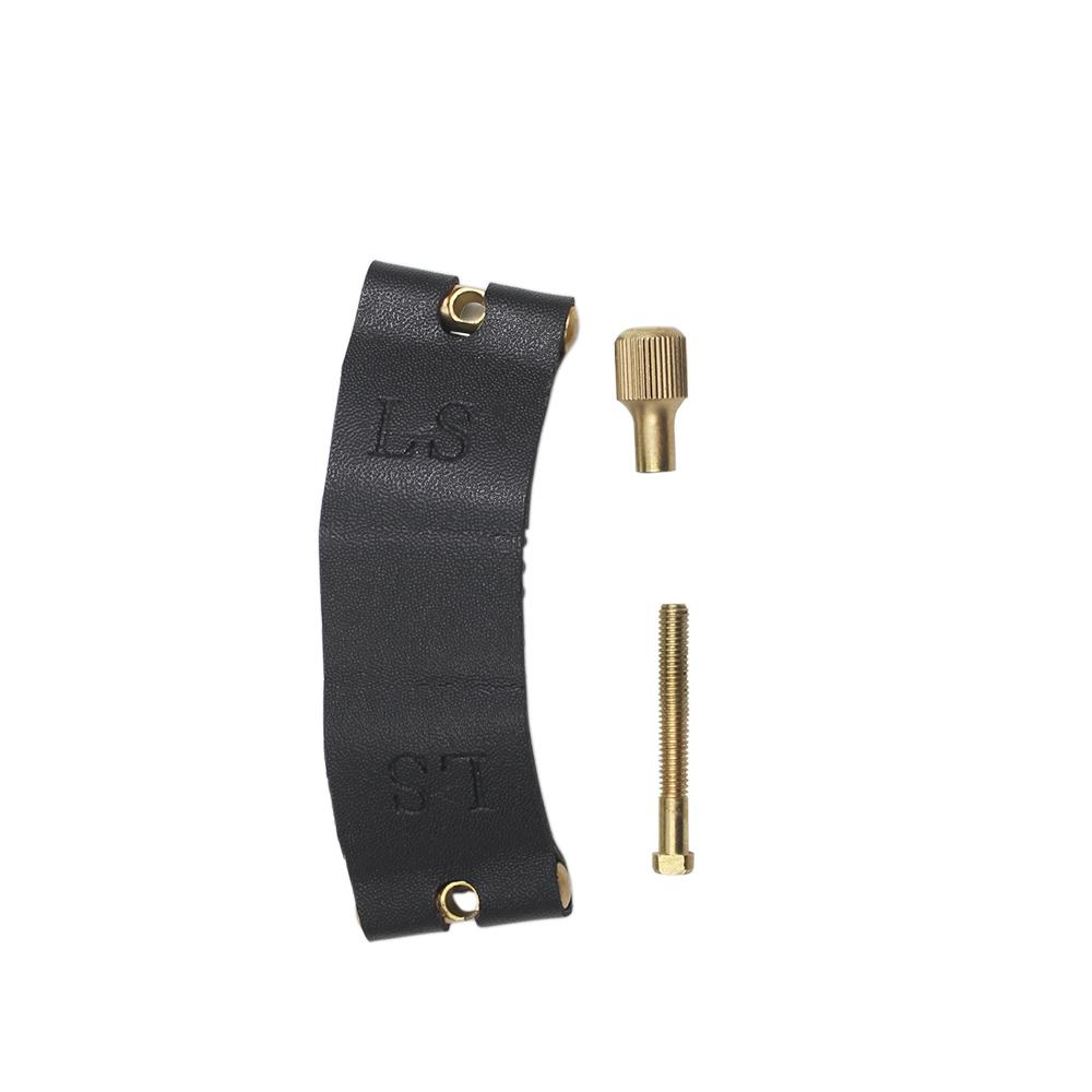 Alto Eb Sax Saxophone Clarinet Bakelite Mouthpiece Leather with Cap Metal Buckle Clamp\clip Woodwind Instrument Reed Patches Pad