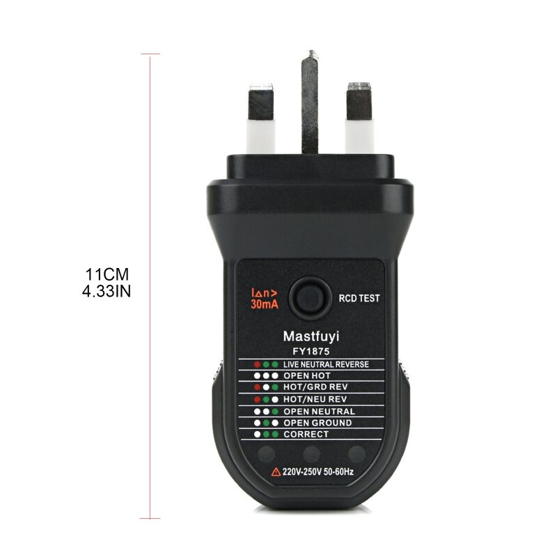 Socket Tester Outlet Receptacle Tester Open Ground Open Open Neutral &amp; Ground Reverse &amp; Neutral Rever