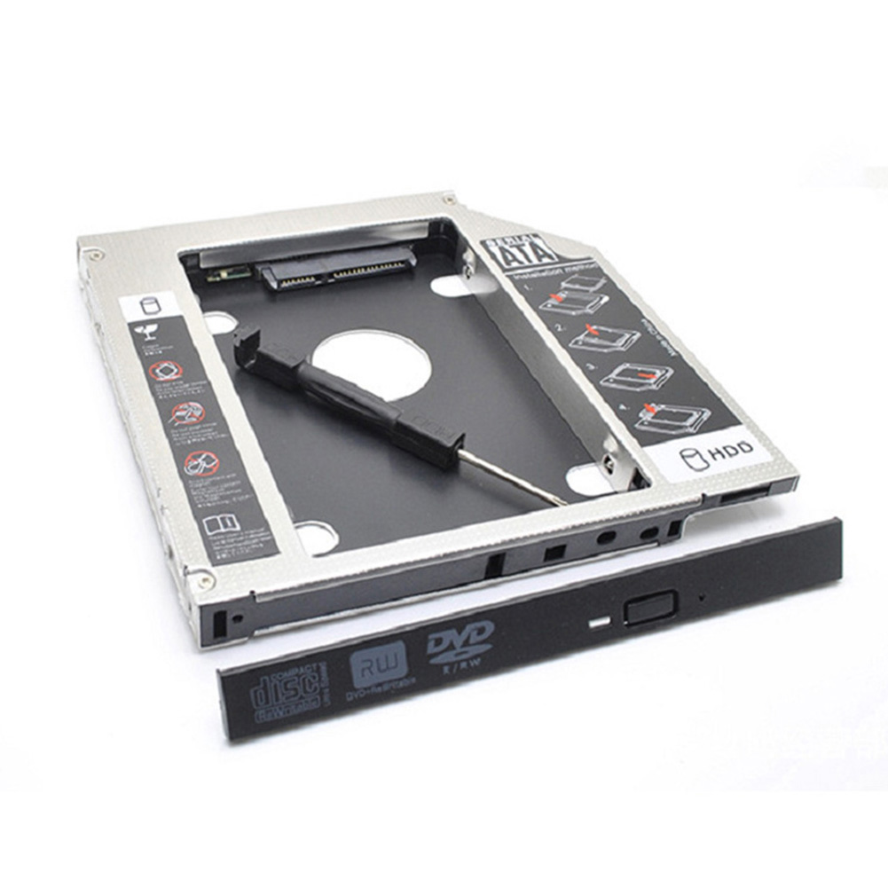 9.5mm Aluminum Alloy SATA3 Laptop CD-ROM Drive Hard Disk Bracket SSD Caddy Tray