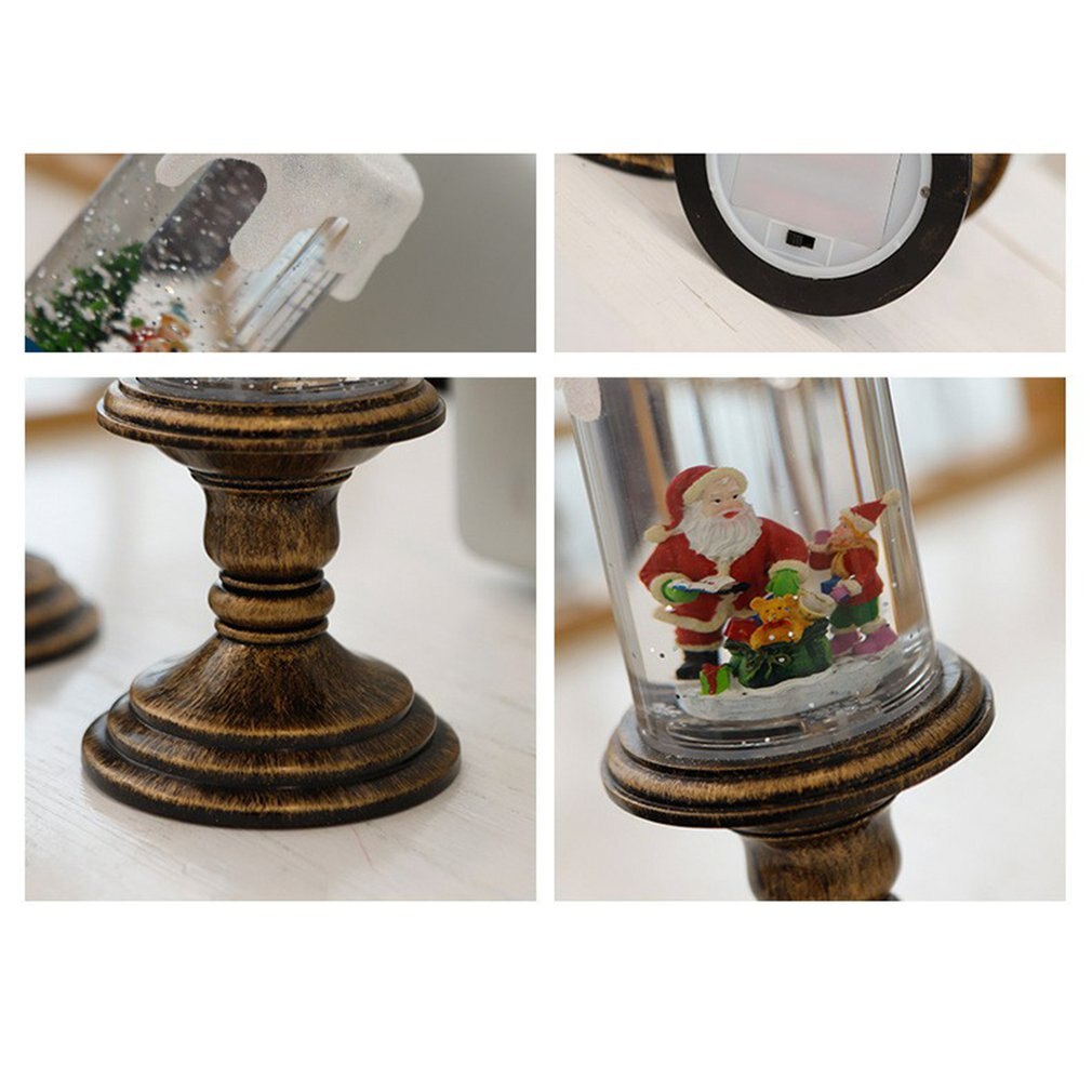 Kerst Kandelaar Lamp Led Kerst Kaars Decoratie Kerstman Kerst Tafel Ornamenten Nachtlampje