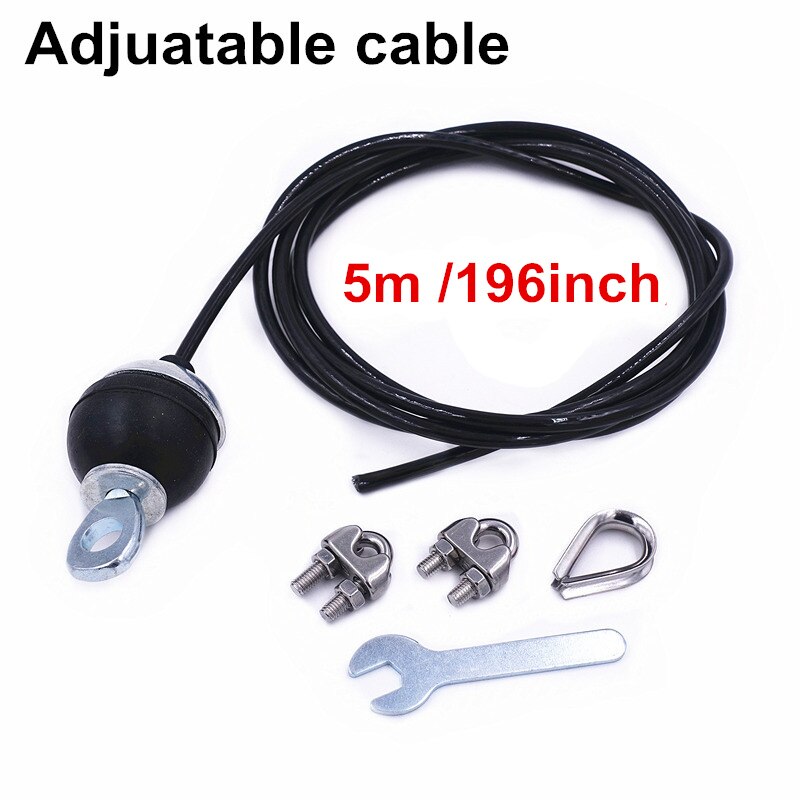 1,4 M/1,8 M/2M/3M/4M/5MGym Draht Seil Schwere duty Stahl Drahtseil für Home Kabel Maschine Dicke 5mm Seil Fitness Pulley Zubehör: Silber