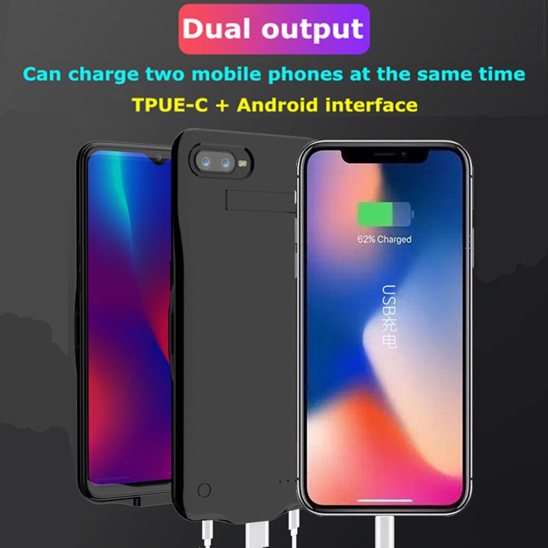 Batterij Power Case Voor Oppo R15X Externe Backup Charger Batterij Gevallen 6000Mah Draagbare Power Bank Batterij Opladen Case Cover