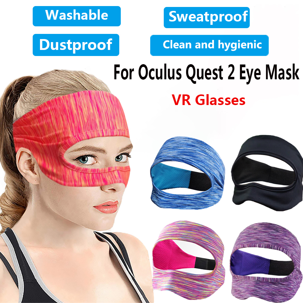 Lunettes VR pour Oculus Quest 2, masque oculaire Anti-transpiration, bande Anti-transpiration respirante, casque virtuel réglable, accessoires de lunettes VR/AR
