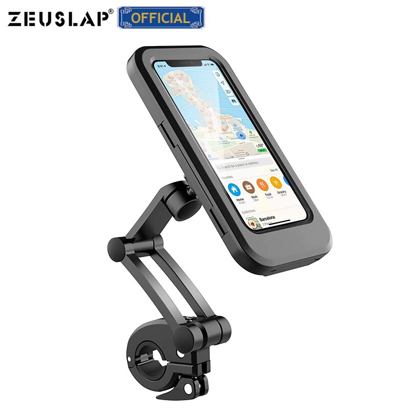 Soporte Universal de teléfono para bicicleta, resistente al agua, para manillar de motocicleta, compatible con iPhone 12 Pro de menos de 6,5 pulgadas