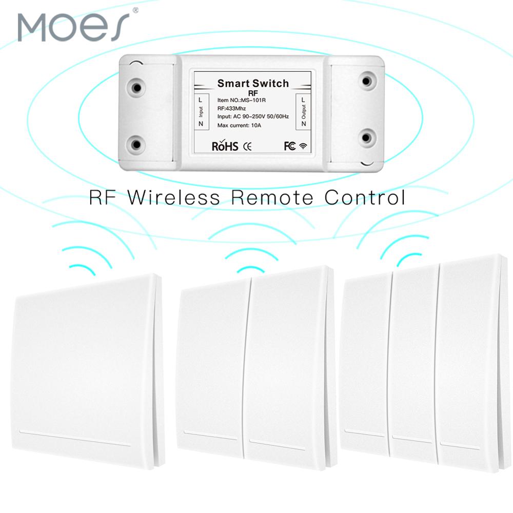 433 mhz trådløs smart switch rf fjernbetjening modtager trykknap controller vægpanel sender ,2- vejs /3- vejs multikontrol