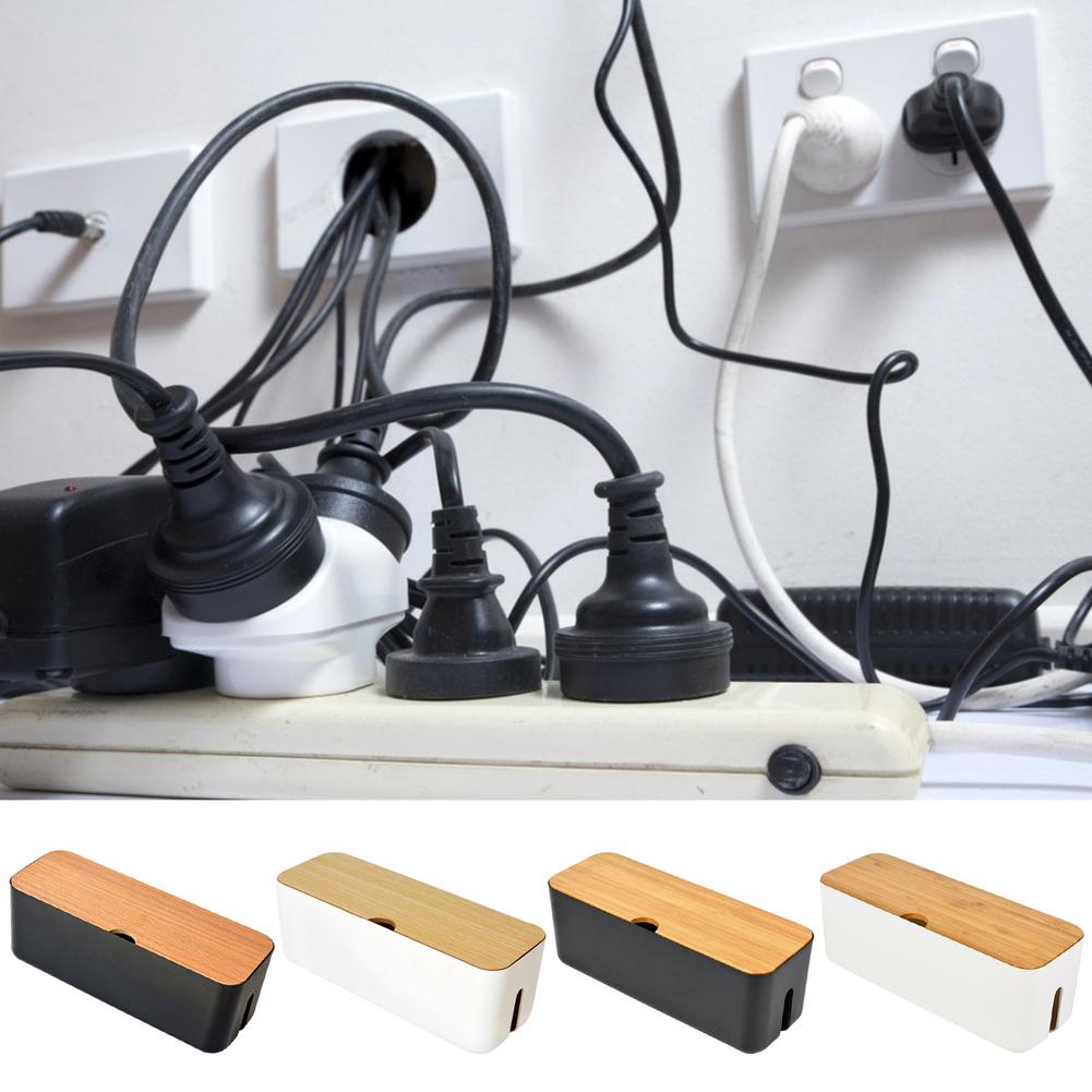 Cable Management Box Organizer Cable Storage Box Anti-Dust Charger Socket Organizer For Storage Home Cable Winder Organizer