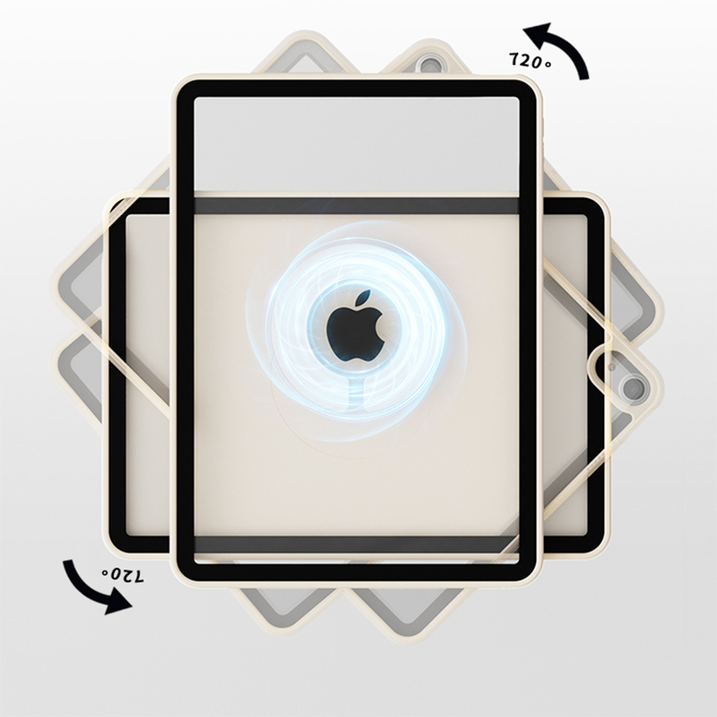 For iPad Air 11 10.9 Pro 11 13 inch Magnetic Case for iPad Mini 6 7 10.2 9th 8th 7th Gen Rotate 360°Detachable Back Case