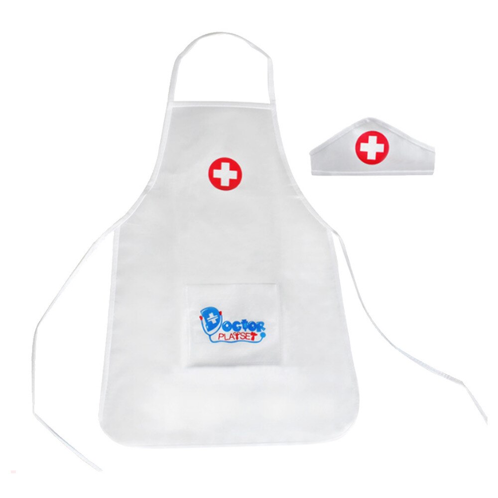 Children Pretend & Play Role Playing Costume Nurse Clothing for Kids - Apron + Cap
