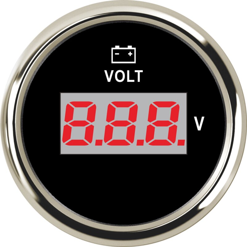 Voltmètre marin 12-24V jauge numérique de Volt de 52mm jauge de mètre de 8-32 Volts pour le voltmètre automatique de bateau de Yacht d'atv de camion de caravane: BS-8-32 V