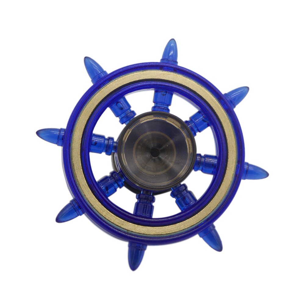 Fidget Hand Vinger Messing Velg Spinner Bureau Speelgoed Stress Reducer voor Fidgeters Angst Autisme ADHD: blue3