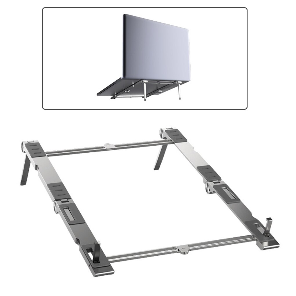 Adjustable Foldable Laptop Stand Portable Non-slip Tablet Laptop Holder Zinc Alloy Cooling Bracket For Notebook Macbook Pro