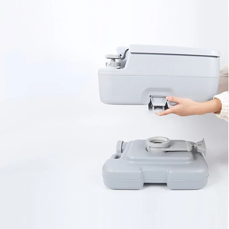 10L/20L RV Outdoor Hocktoilette für ältere Menschen Mobile Outdoor-Toilette Schwangere Frauen Tragbare Camping-Toilette Spülung Mobile