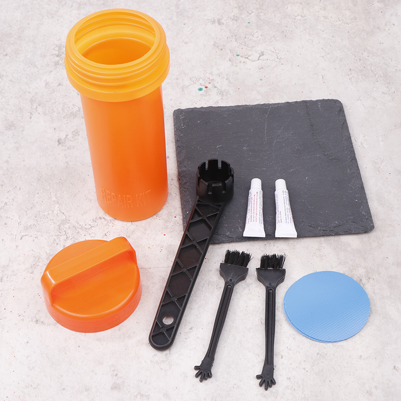 Kit de reparación SUP con parches de PVC y pegamento para inflables, Kit de reparación de tabla de Paddle de pie portátil con llave para barco Kayak