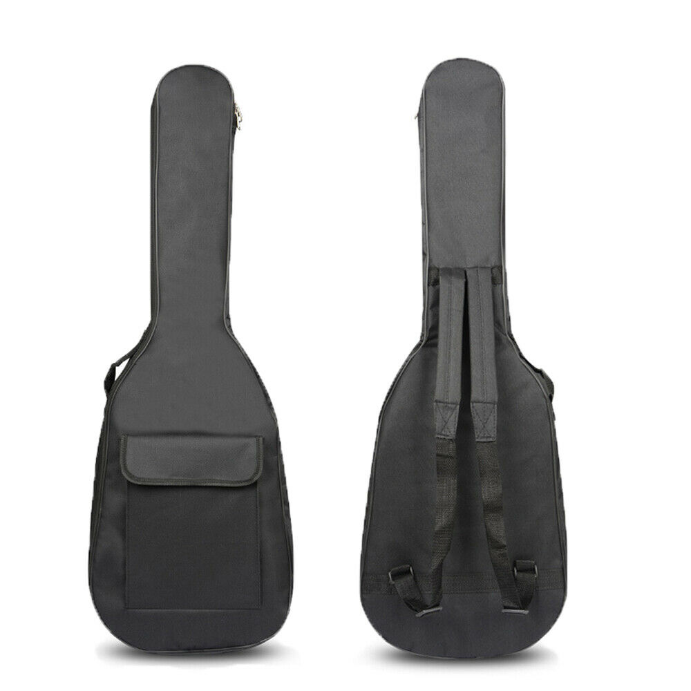 Double Straps Black Padded Waterproof Electric Guitar Bass Bags Carrying Carry Case Bag Holder