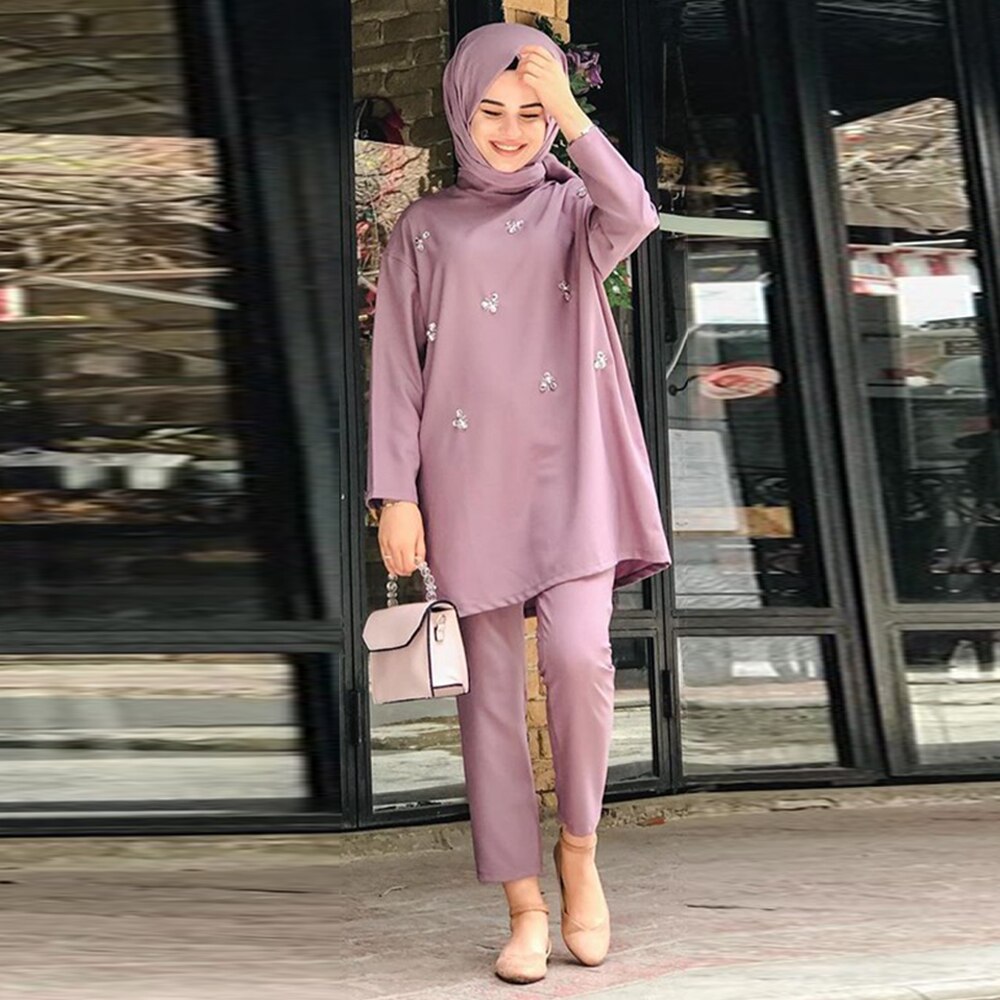 Europeisk islam kläder abayas för kvinnor de moda musulman ensembler abaya dubai turkiet hijab muslimsk set hijab klänning: Xxl